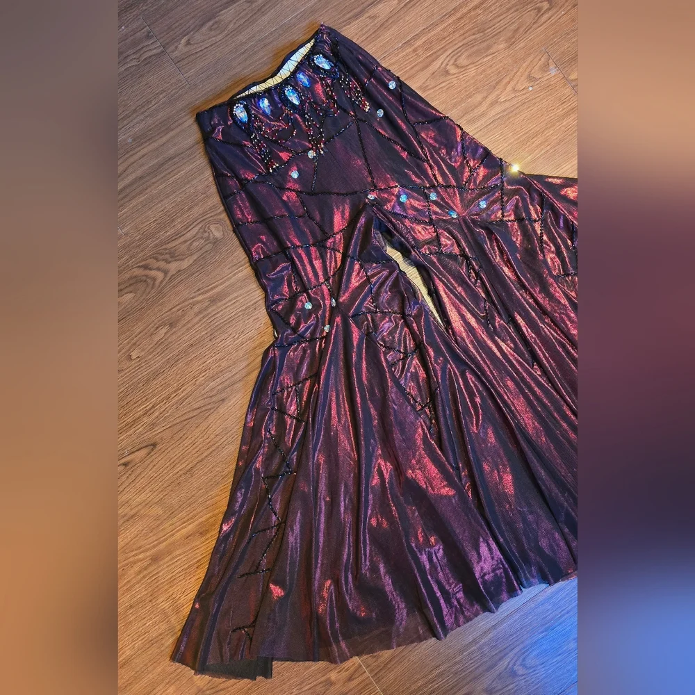 Eman Zaki Professional 7-Piece Bellydance Costume Beledi Saidi Flare Pants OOAK - Picture 7 of 16